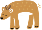 草を食べる鹿