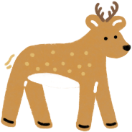 観光客を見る鹿