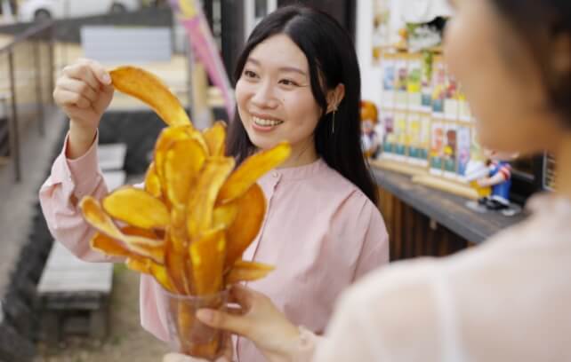 芋チップスと奈良を散策