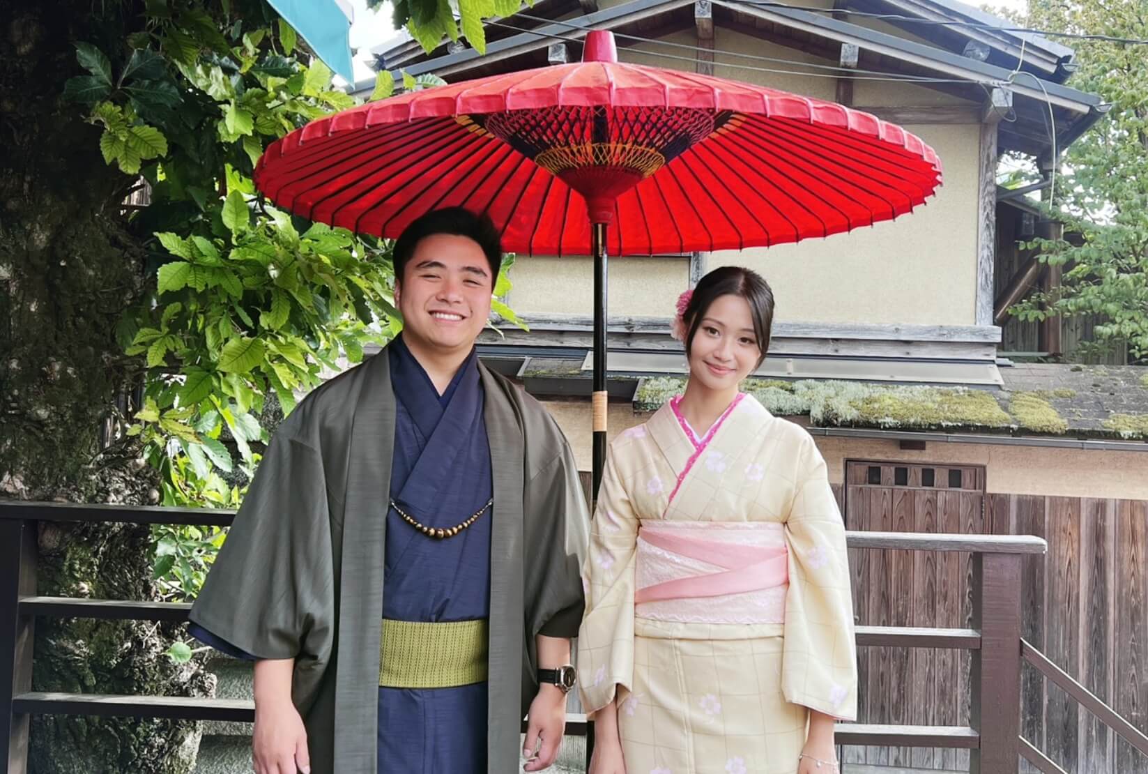 着物レンタルをしたカップル
