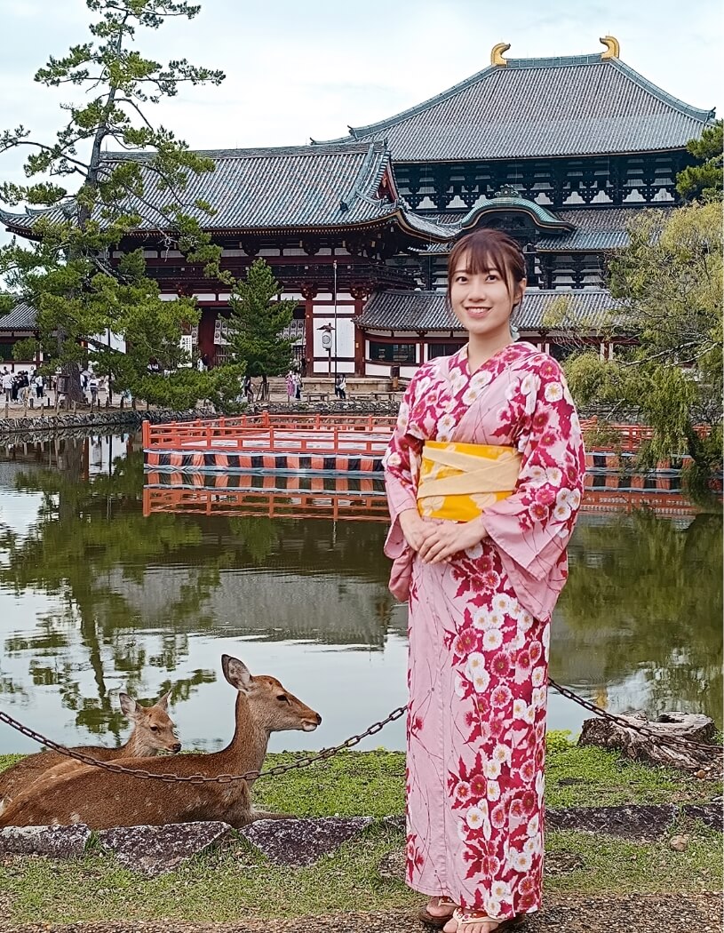 着物で東大寺へ