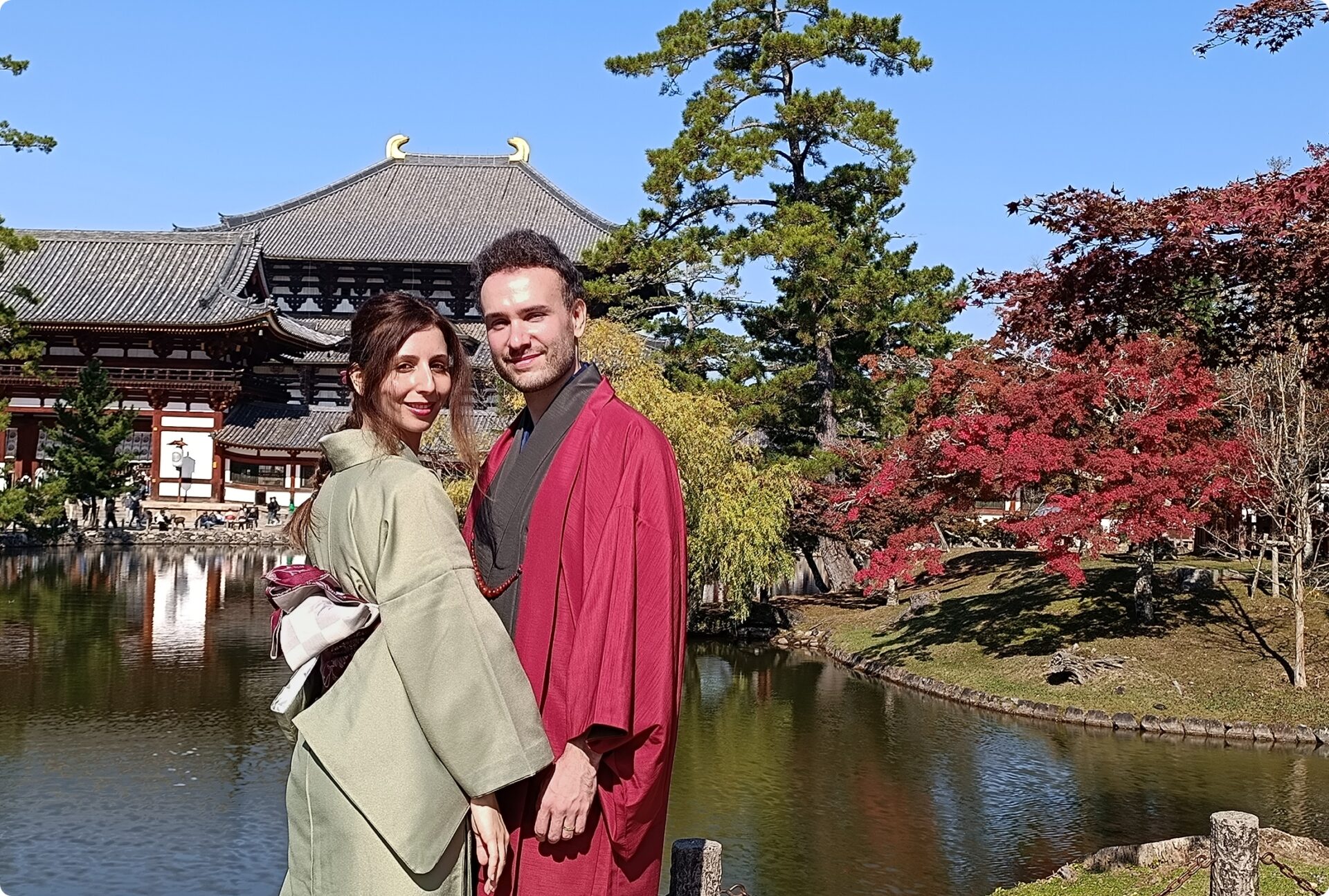 着物レンタルで東大寺に